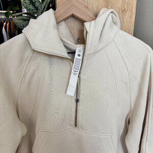 Lululemon - Scuba Oversized Half-Zip Hoodie in Heathered Bone/Gold XS/S